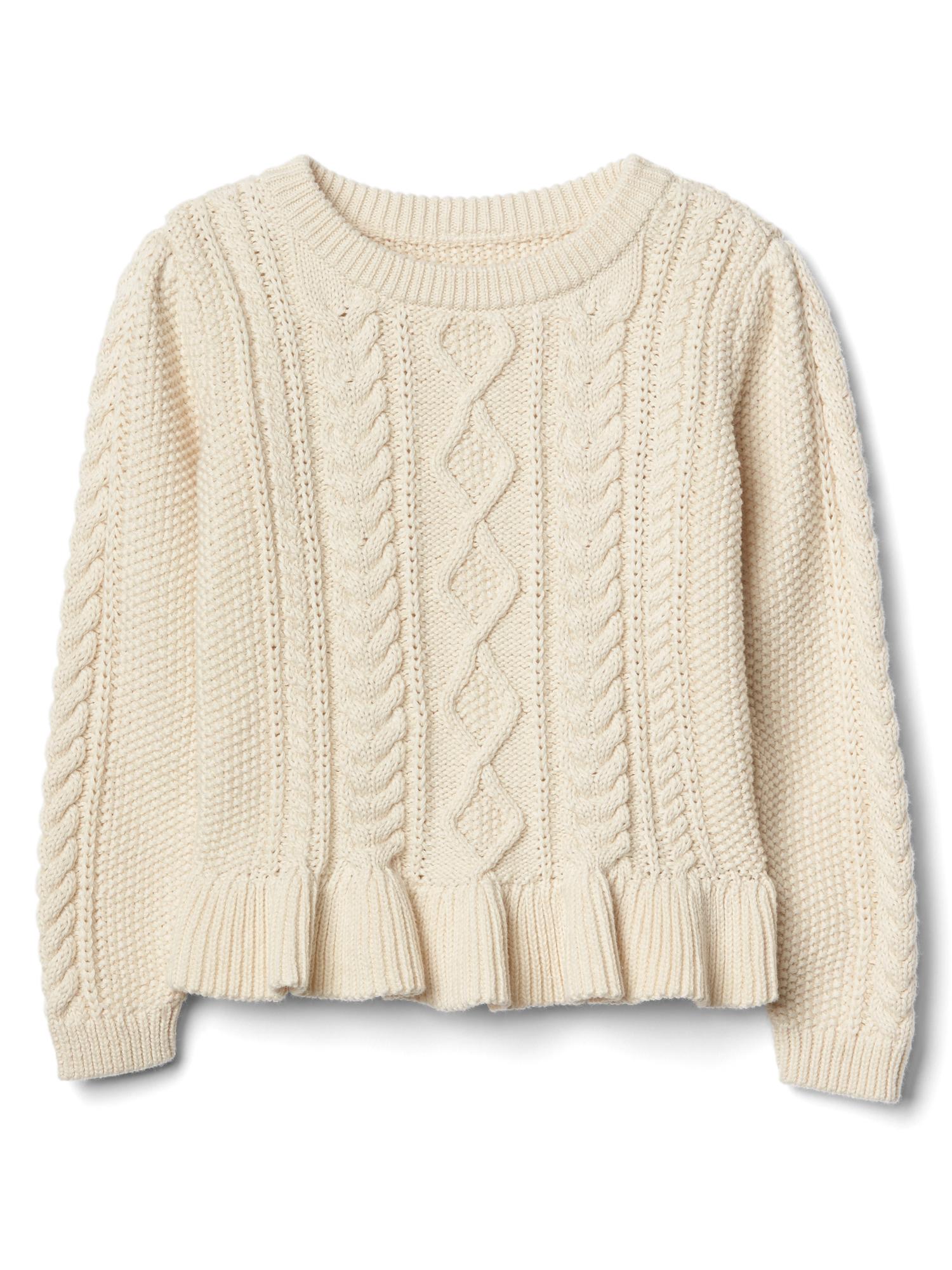 Cable-knit peplum sweater | Gap