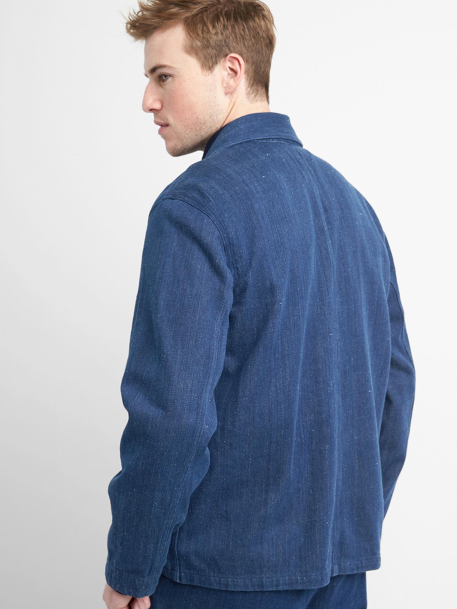 Khadi Jacket- Indigo – The Stitching Project