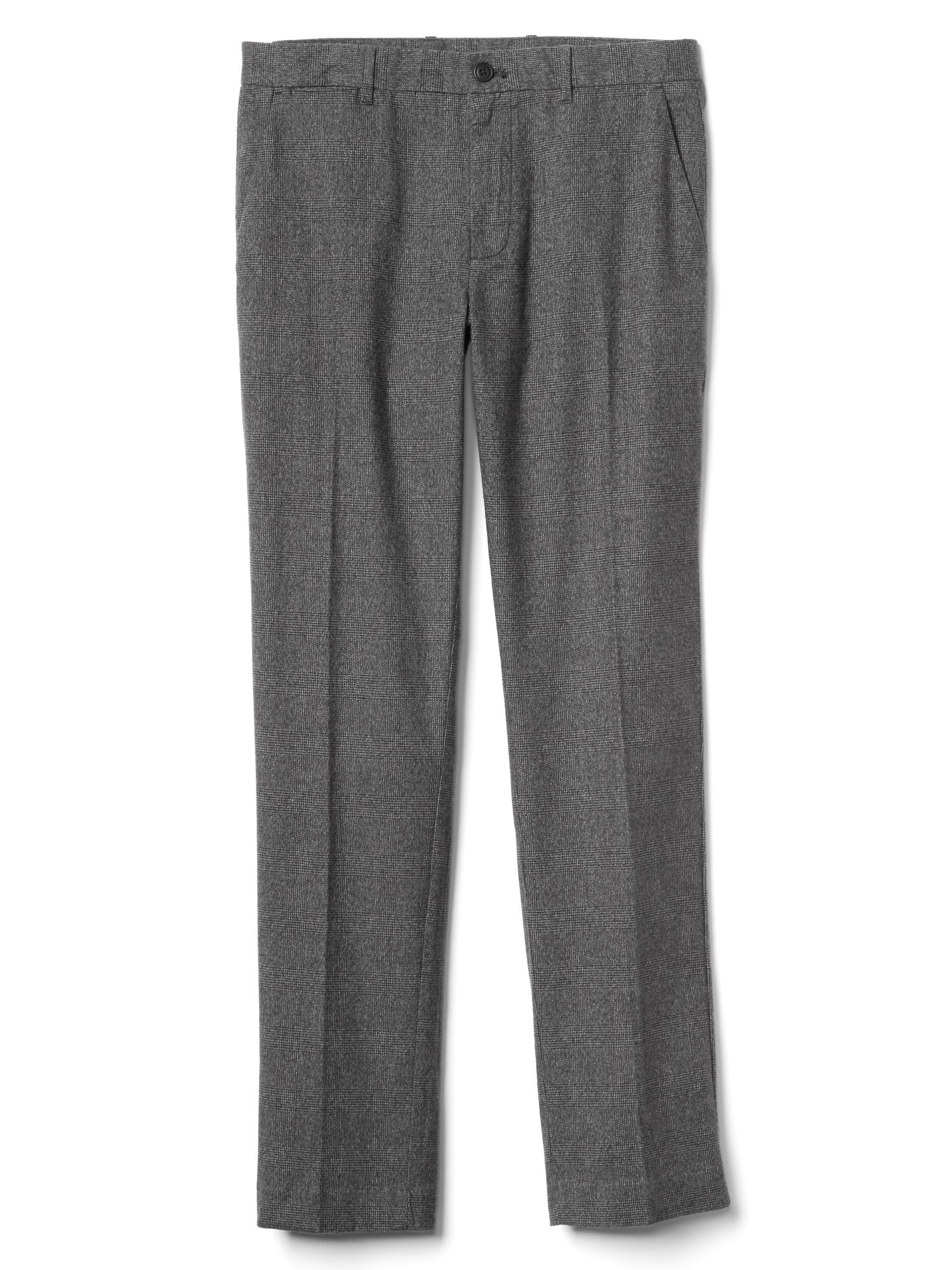 Brushed Cotton Pattern Pants in Slim Fit with GapFlex | Gap