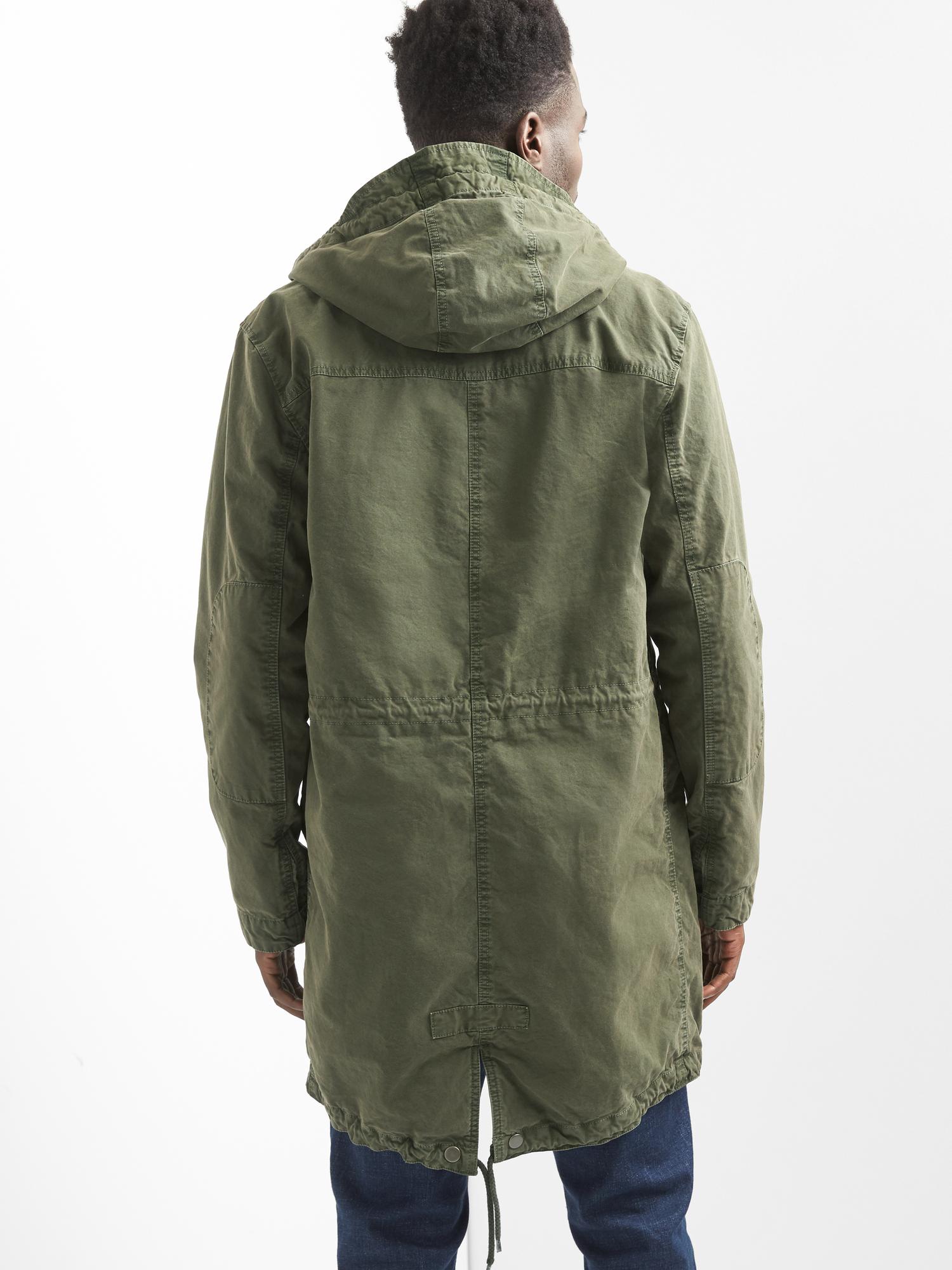 Gap midweight quilted fishtail on sale parka