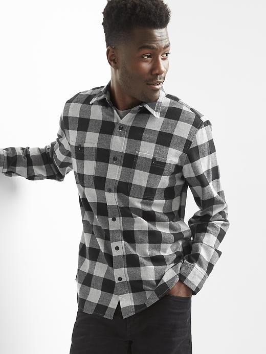 Flannel plaid standard fit shirt | Gap