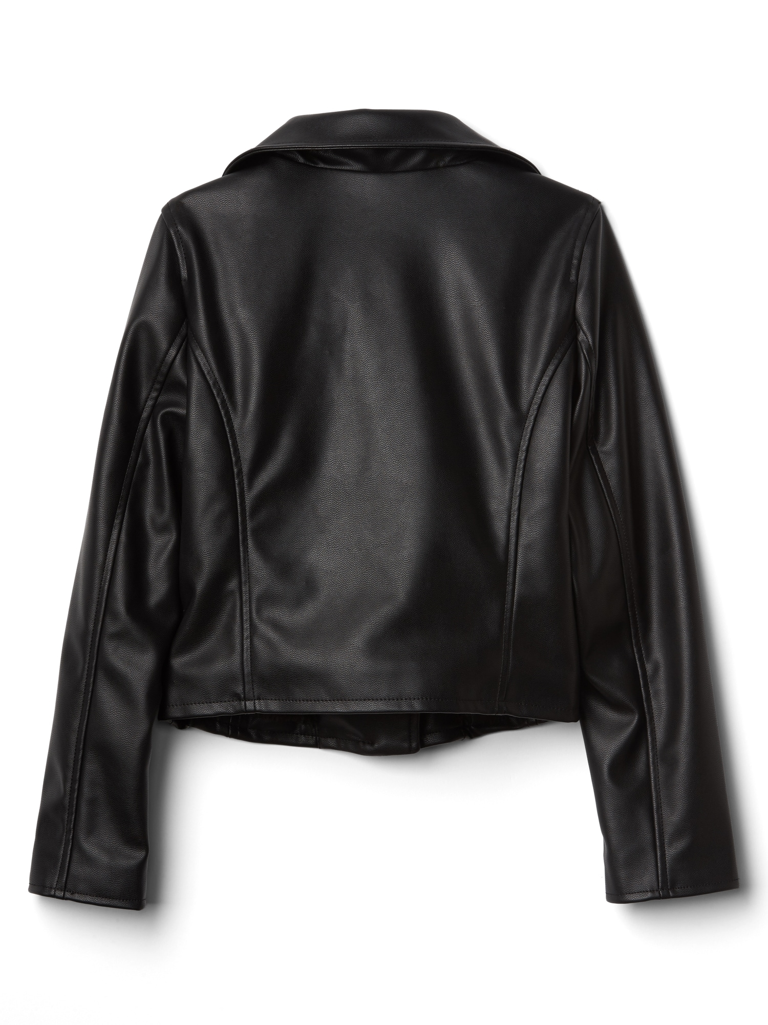 GAP Petite FAUX UTILTIY JACKET - Faux leather jacket - true black/black 