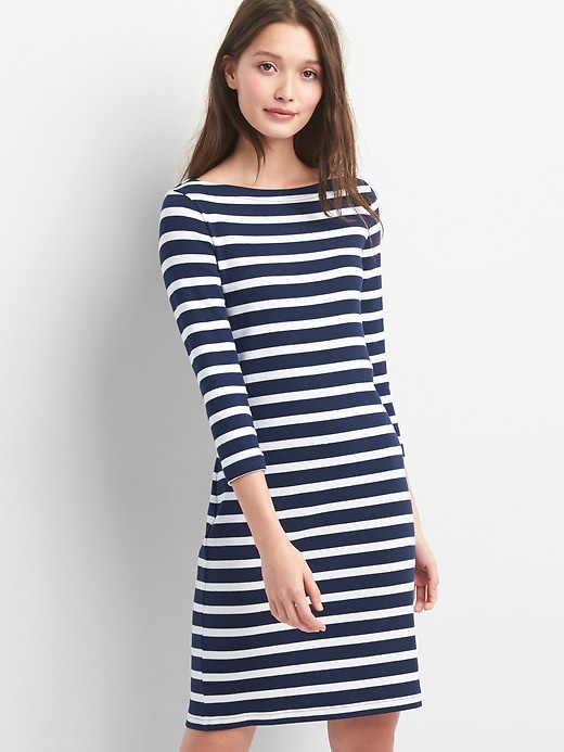 Stripe modern tee boatneck dress | Gap