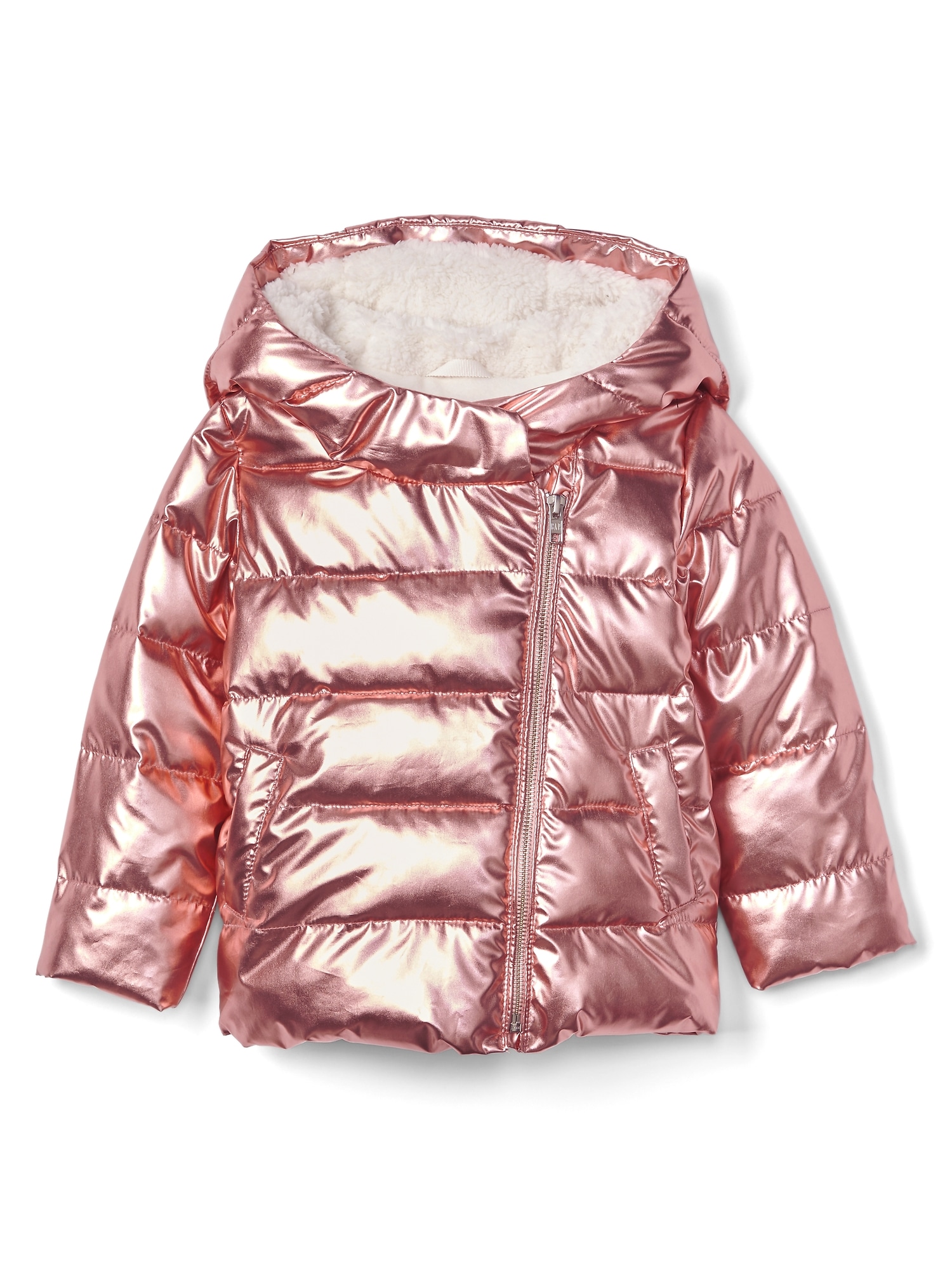 Rose gold puffer on sale jacket