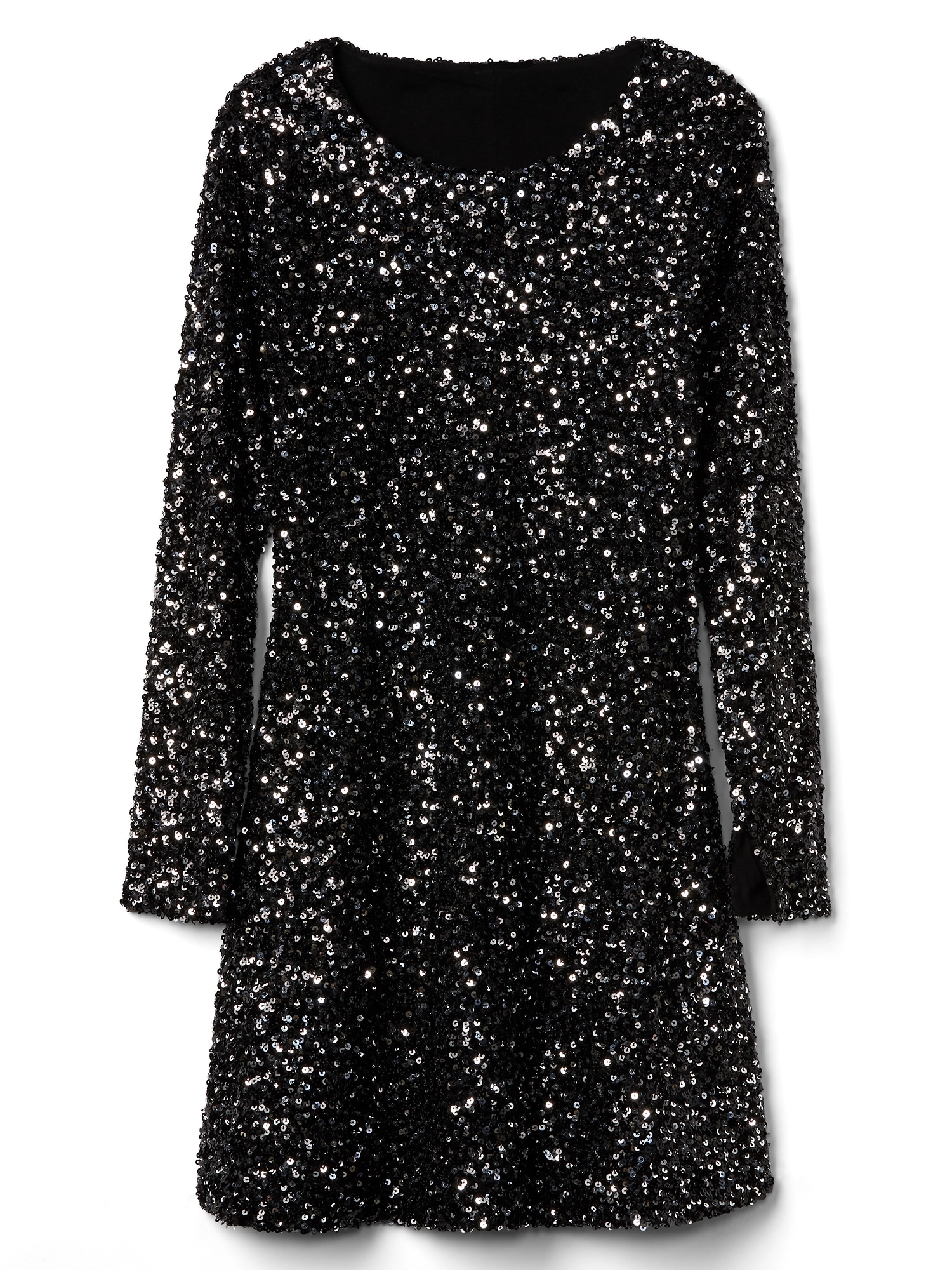 Long sleeve sequin swing dress | Gap