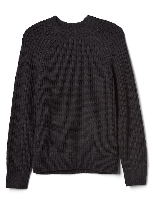 Image number 6 showing, Wool blend ribbed crewneck sweater