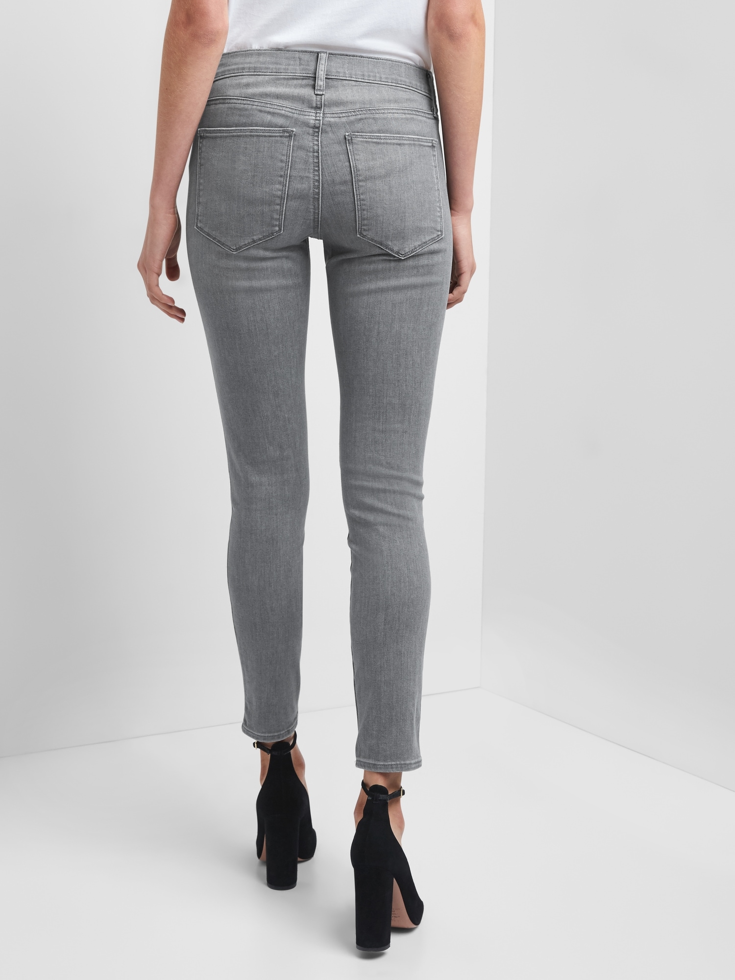 GAP, Jeans, Gap Jeans Womens 27 Short True Skinny Midrise Denim Jeggings  Dark Grey Casual