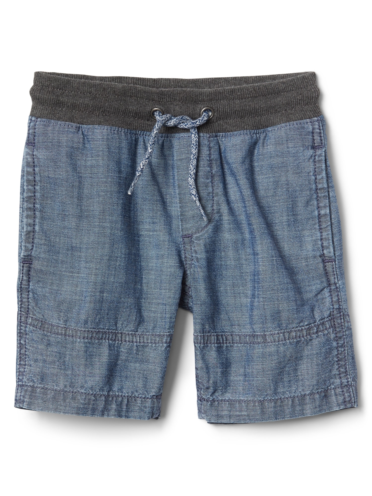 Pull on chambray shorts