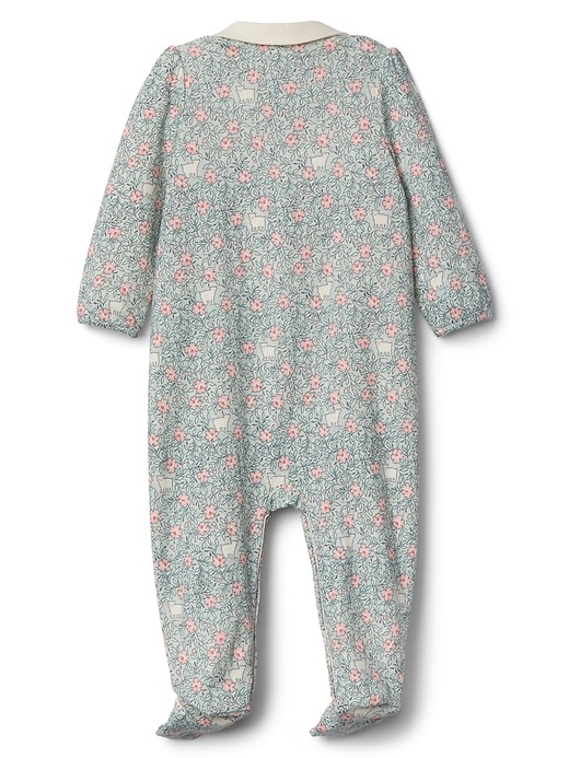 Floral polar bear footed one-piece | Gap