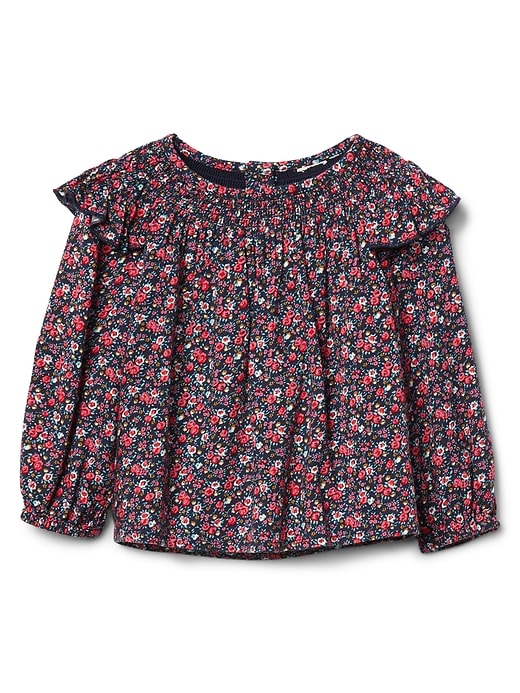 Floral ruffle smock top | Gap