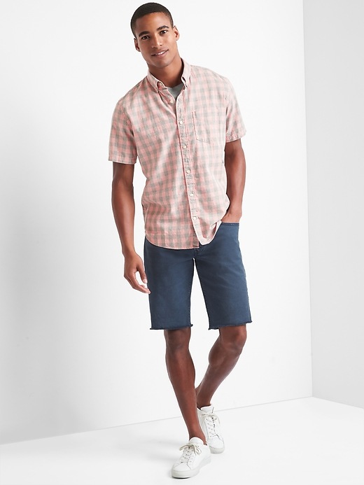 Poplin checkered standard fit shirt | Gap