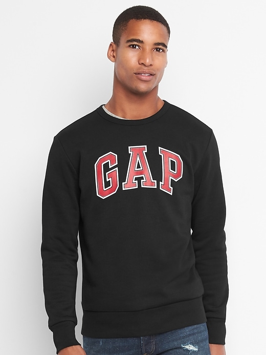 Gap logo fleece crewneck sweatshirt best sale