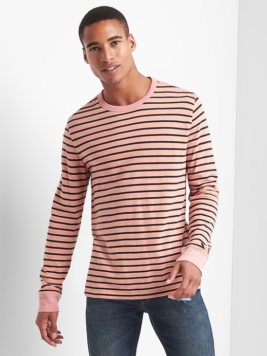 Image number 1 showing, Stripe crewneck tee