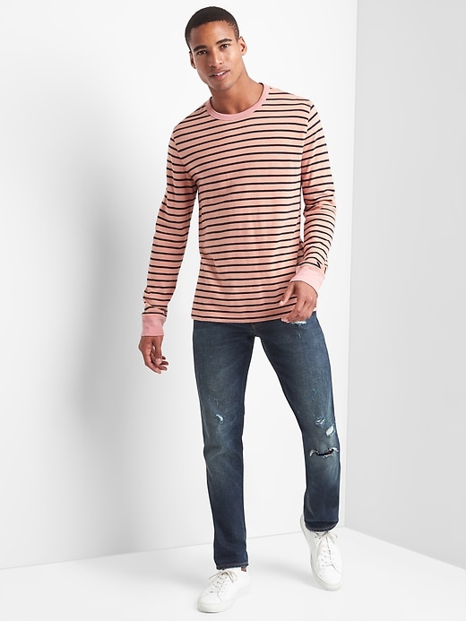 Image number 3 showing, Stripe crewneck tee