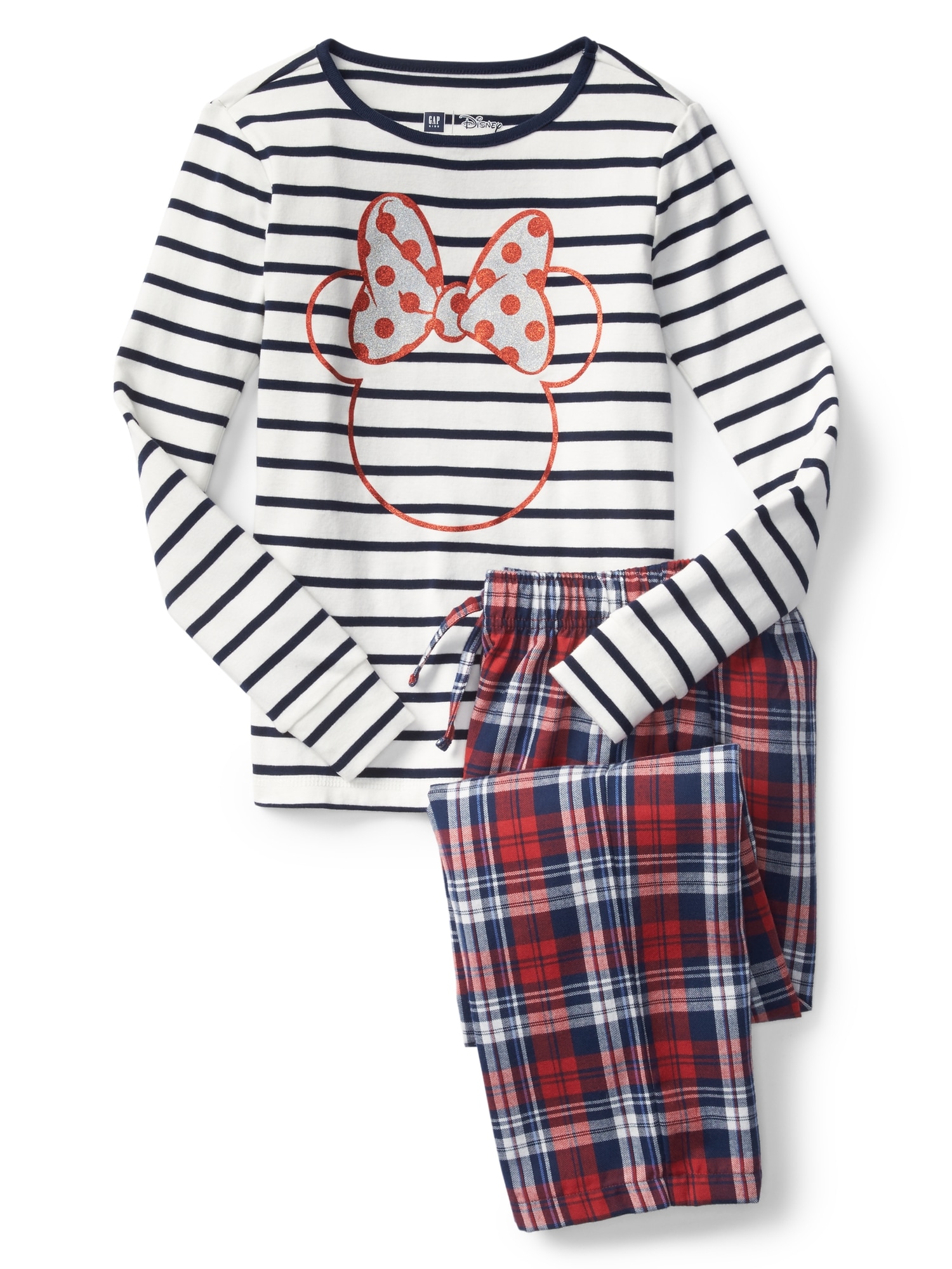 GapKids | Disney Minnie Mouse plaid PJ set | Gap