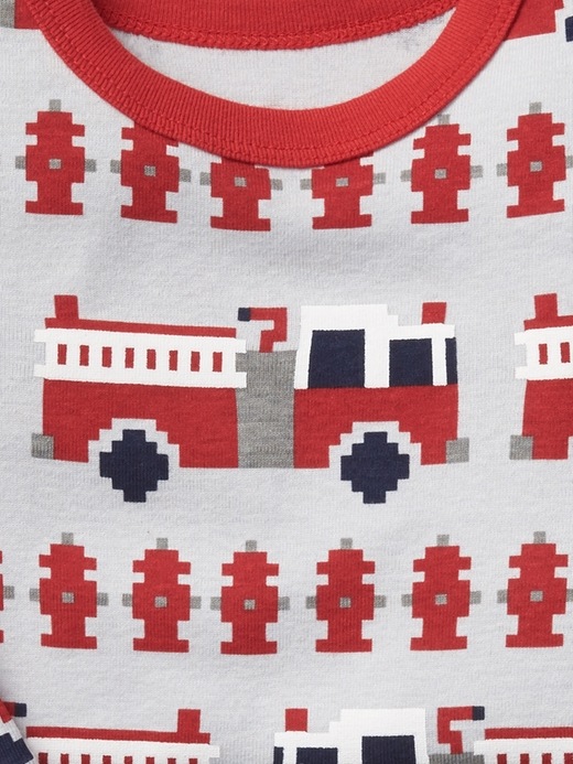 Image number 2 showing, Fire Truck Fair Isle PJ Set