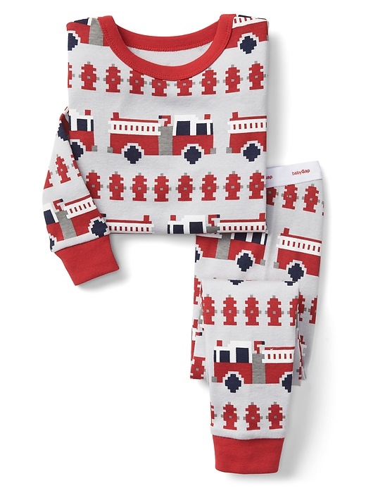 Image number 1 showing, Fire Truck Fair Isle PJ Set