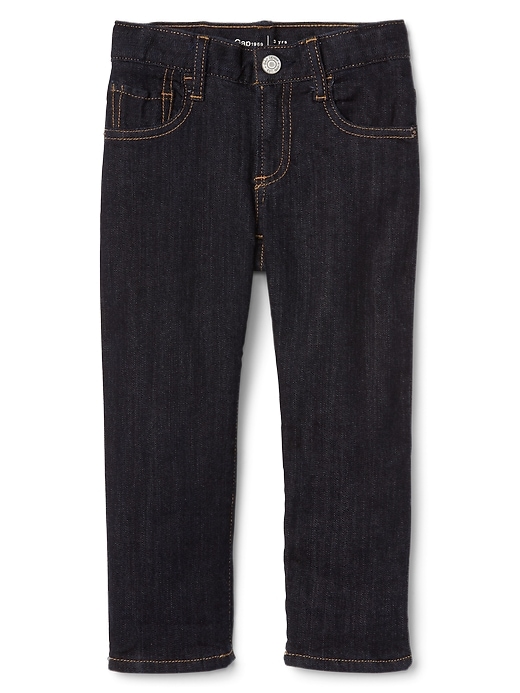 Image number 3 showing, Flannel-Lined Straight Jeans in Stretch