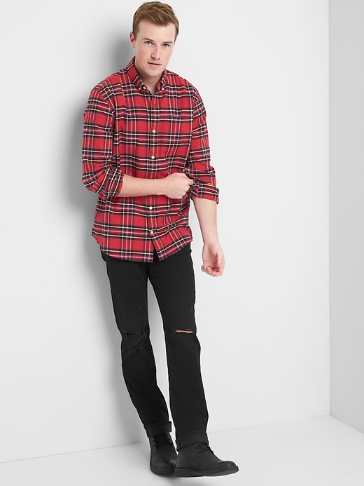 Image number 3 showing, Oxford plaid standard fit shirt