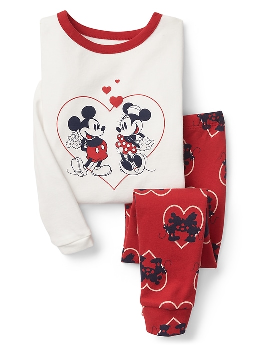 Image number 1 showing, babyGap &#124 Disney Baby Mickey Mouse and Minnie Mouse heart sleep set