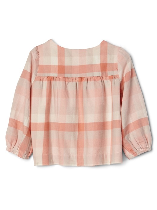 Image number 2 showing, Plaid flannel smock top