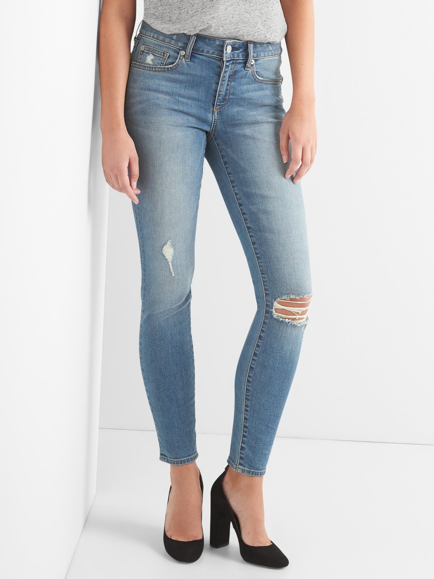 Mid Rise True Skinny Curvy Jeans Gap