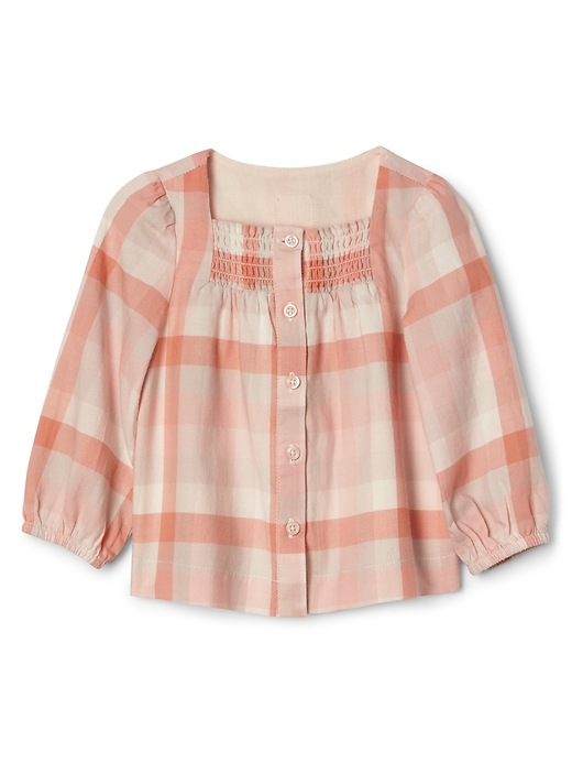 Image number 1 showing, Plaid flannel smock top