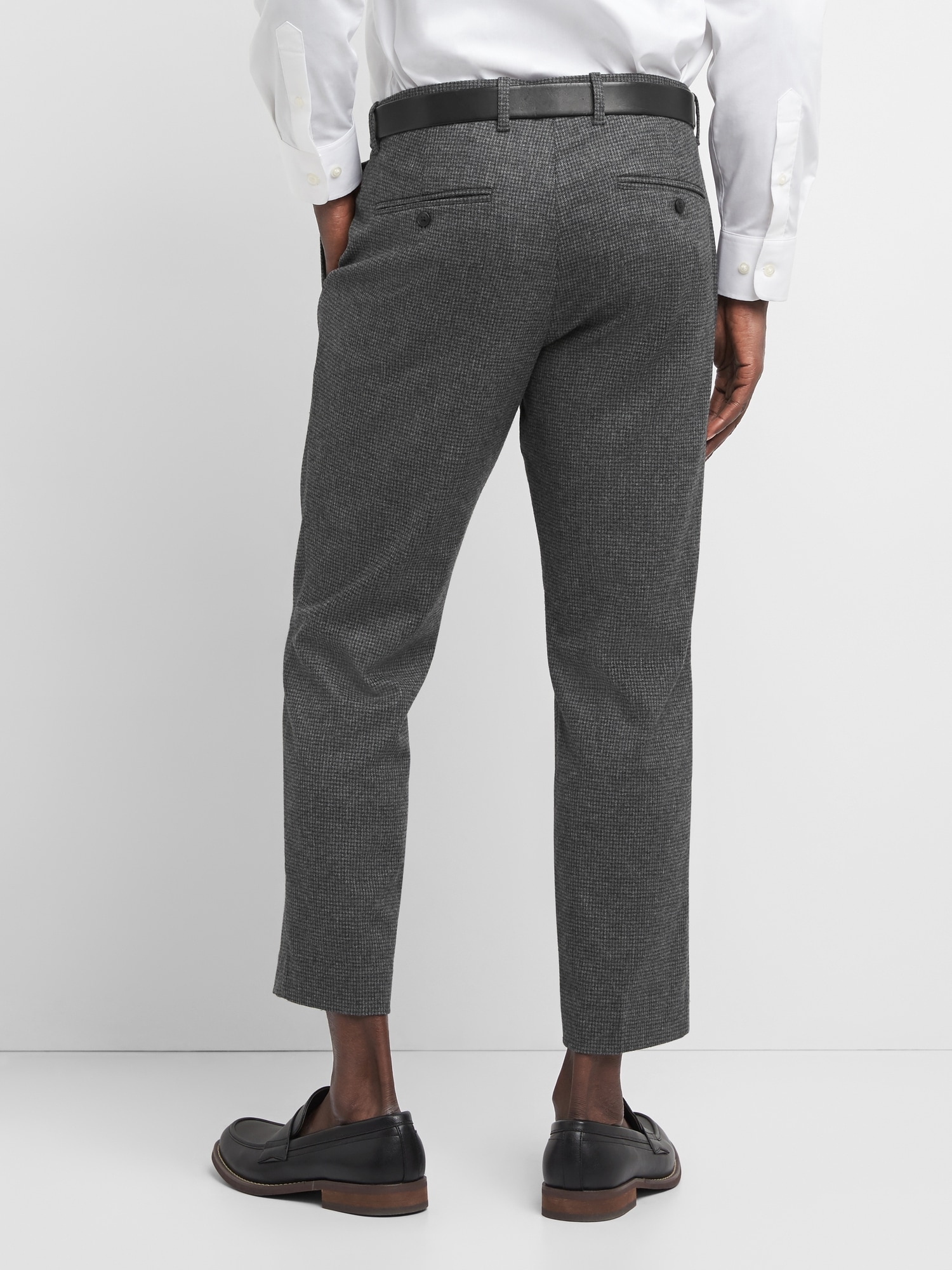 Wool pleated slim fit cropped pants | Gap