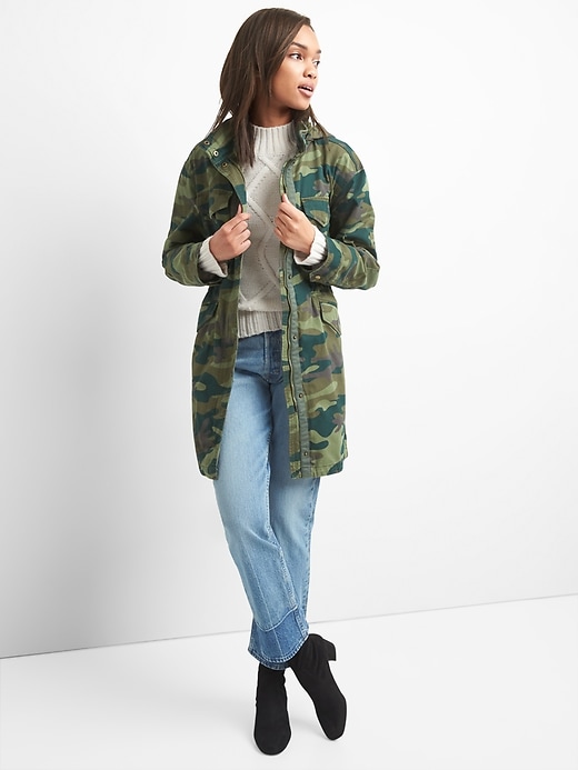 Image number 3 showing, Long camo parka