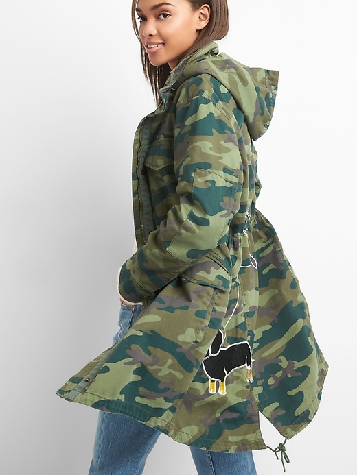 Image number 5 showing, Long camo parka