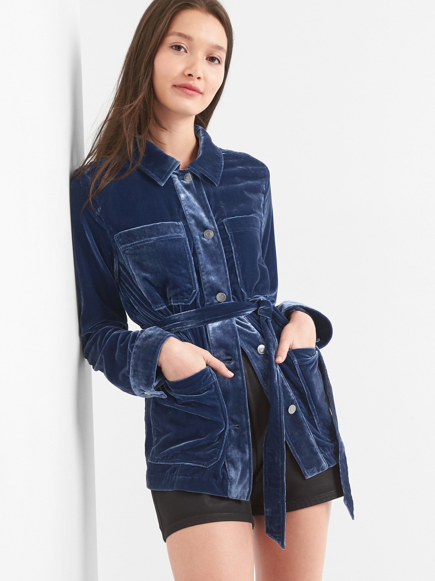 gap velvet coat