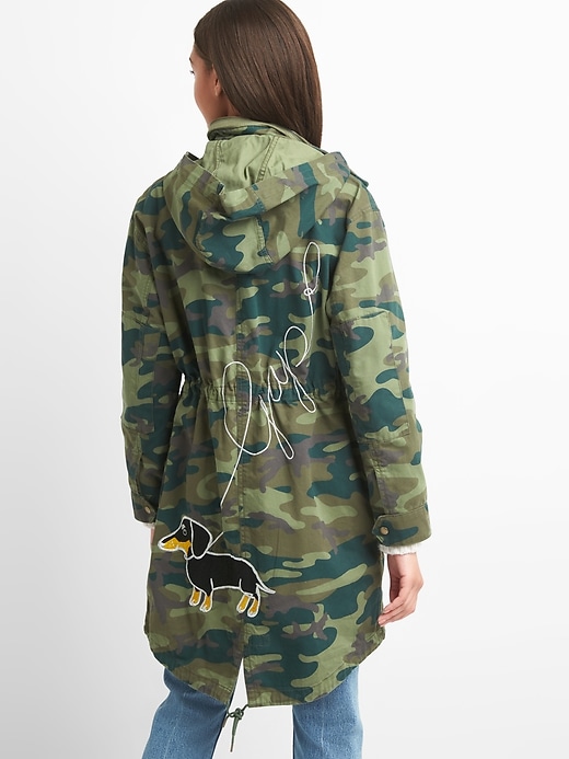 Image number 1 showing, Long camo parka