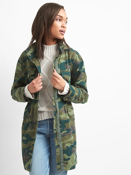 Image number 2 showing, Long camo parka
