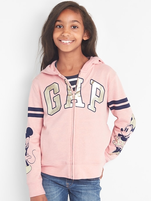 View large product image 1 of 1. GapKids &#124 Disney logo zip hoodie