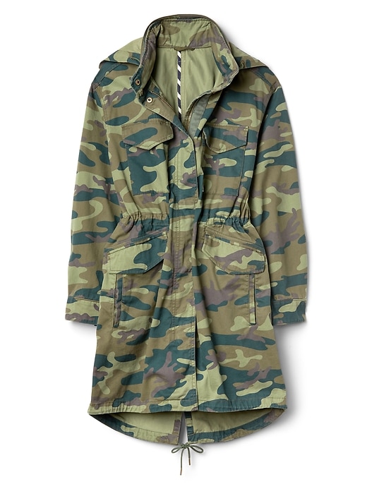 Image number 6 showing, Long camo parka