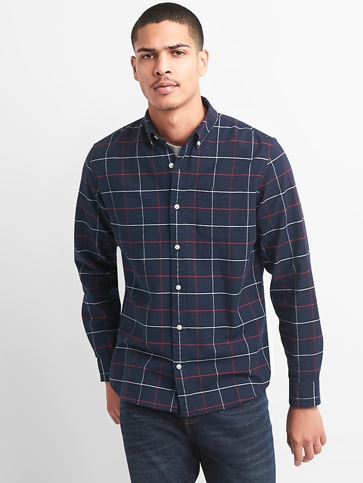 Pattern Oxford Shirt in Stretch | Gap