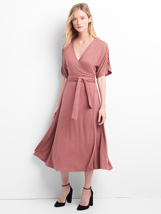 Supersoft wrap midi dress | Gap