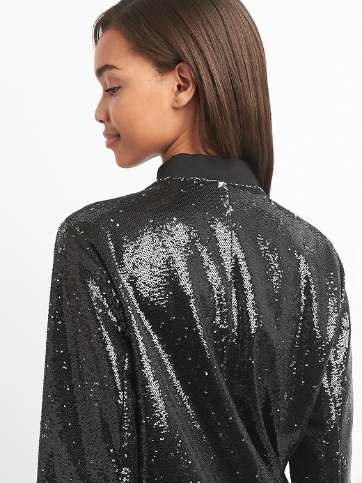 Sequin bomber jacket