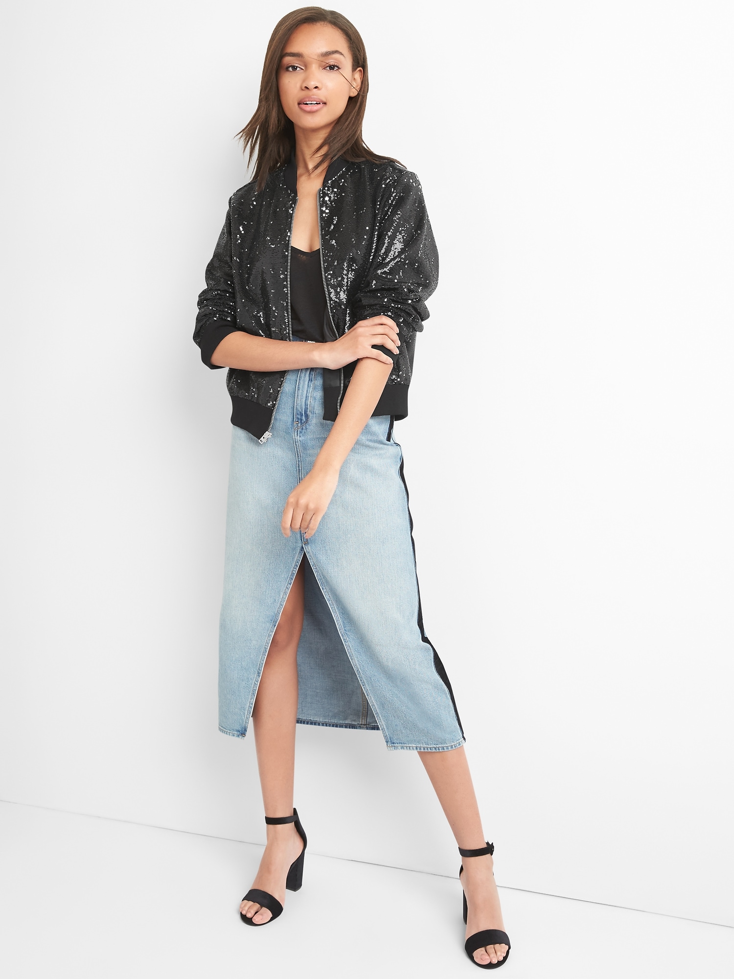 Gap sequin bomber jacket online