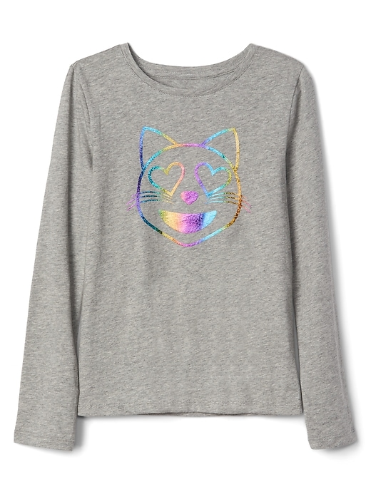 View large product image 1 of 1. Kids Embellished Graphic Long Sleeve Tee