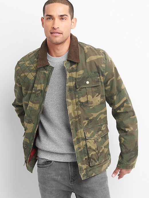 Image number 1 showing, Camo field jacket