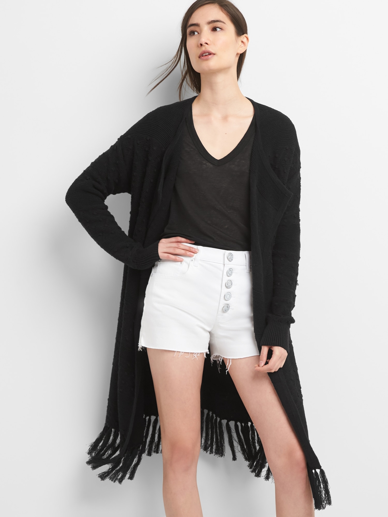 Gap 2025 fringe cardigan