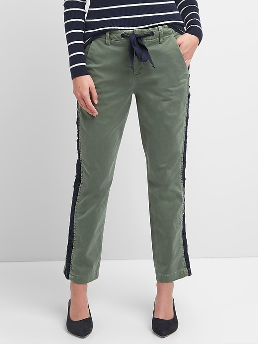Image number 1 showing, Girlfriend Chinos with Side Lace Detailing