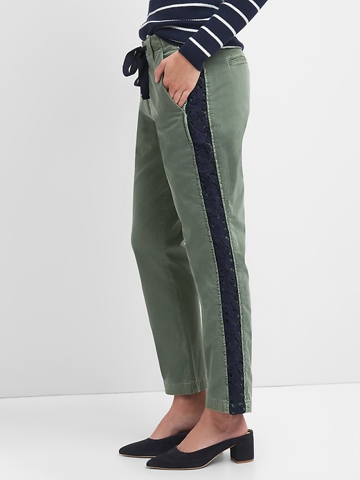 Image number 6 showing, Girlfriend Chinos with Side Lace Detailing