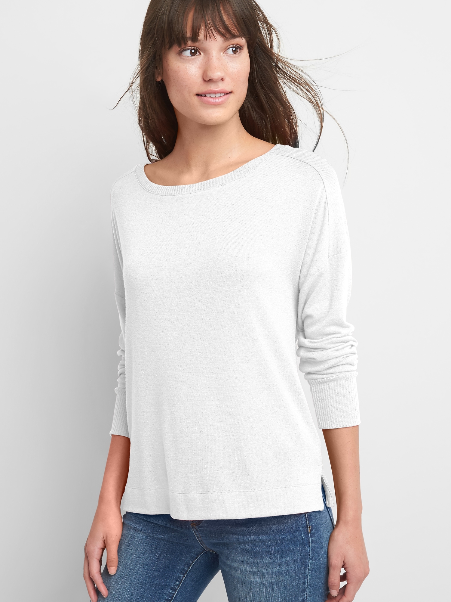 Softspun Long Sleeve Boatneck Top | Gap