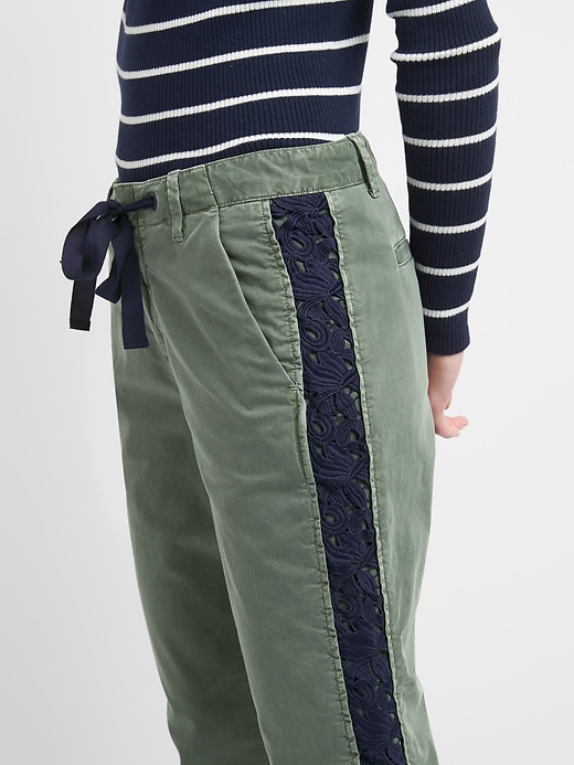 Image number 3 showing, Girlfriend Chinos with Side Lace Detailing