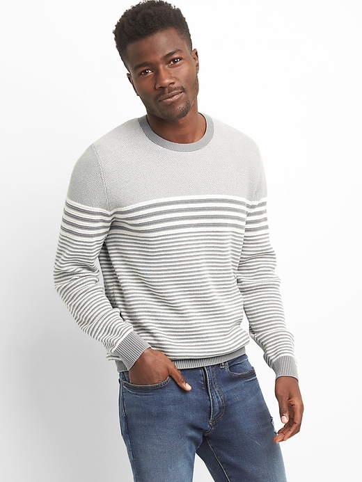 Image number 1 showing, Stripe Crewneck Pullover Sweater