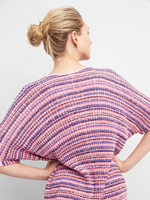 Image number 2 showing, Stripe Open-Front Cardigan Sweater