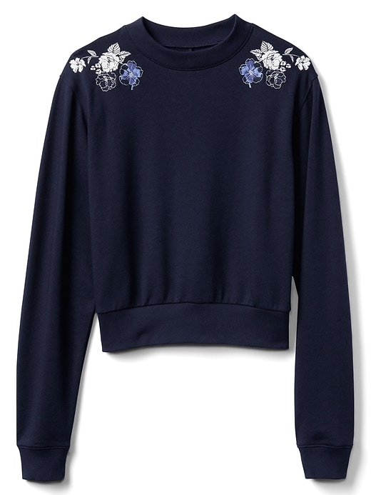 Image number 6 showing, Floral Embroidery Pullover Crewneck Sweatshirt