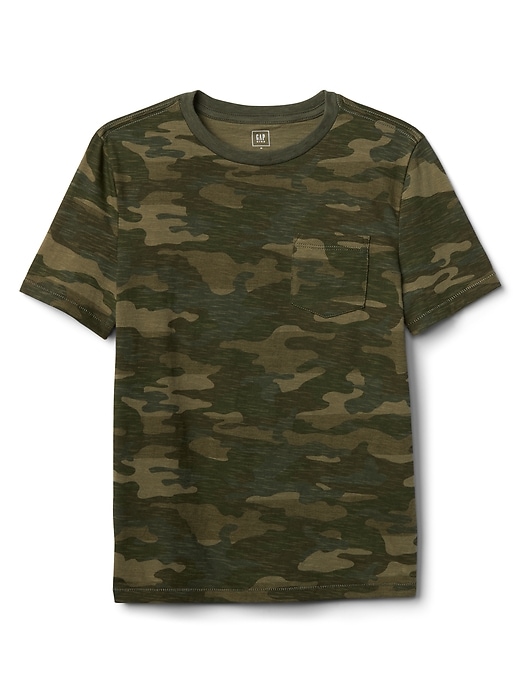 Kids Camo Pocket Crewneck T-Shirt | Gap